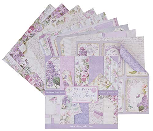 Stamperia Papierblock 10 Blätter Doppelseitig 30 X 30 Flieder