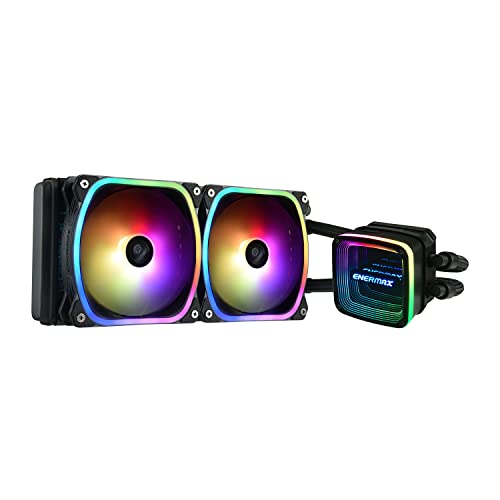 Enermax Aquafusion Adv Argb 240 Mm Aio Cpu, Dual Chamber Per Intel Lga1700/Amd Am5 Support 330W + Tdp (2 Ventole Squa Rgb 120 Pwm); Elc-Aqfa240-Sqa, N