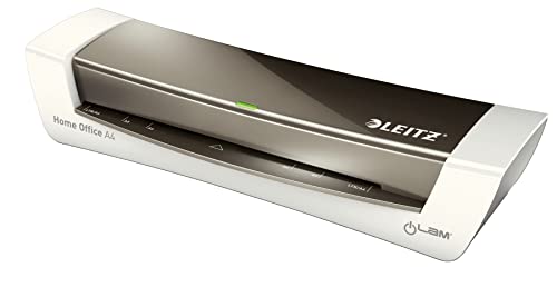 Leitz Ilam, Plastificatrice Home Office, Formato A4, 2 Rulli, Colore Grigio, 73680089
