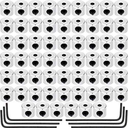 Leinuosen 60 Pezzi Pin Keeper Perno Di Chiusura Pin Keeper Sostituzione Con Chiave Inglese (Color Argento, 6 X 5 Mm)