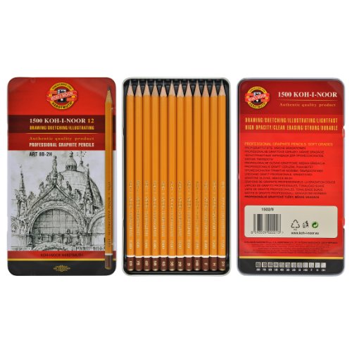 Koh I Noor 1502/11, Set Di Matite Morbide, Da 8B A 2H