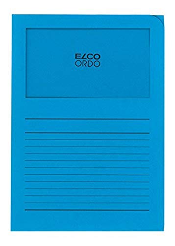 Elco Ordo "Classico" Cartellina Con Finestra - Blu Acceso - Scatola Da 100