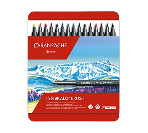 Caran D'Ache 0186.315 - Pennarelli In Plastica, Multicolore, 15 Pezzi