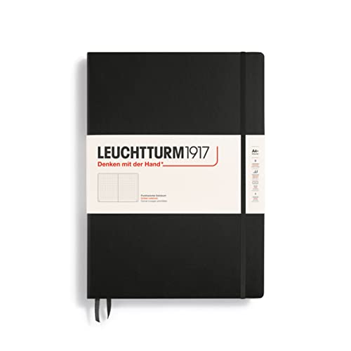 Leuchtturm1917 327366 Taccuini Master Classic (A4+), Copertina Rigida, 235 Pagine Numerate, Nero, Puntini