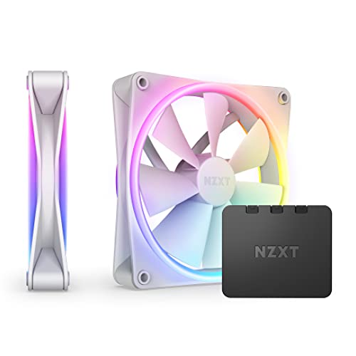 Nzxt F140 Rgb Duo Twin Pack - Rf-D14Df-W1 - 2 Ventole Rgb A Due Lati Da 140 Mm Con Controller Rgb – 20 Led Indirizzabili Individualmente – Flusso D'Ar