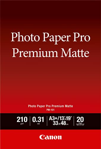 Canon Pm-101 Carta Fotografica Opaca Antiriflesso Formato A3+ (20 Fogli)
