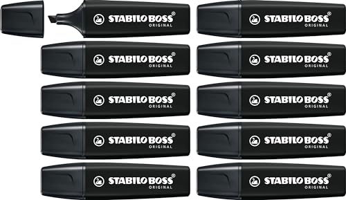 Marker - Stabilo Boss Original - Confezione Da 10 - Nero