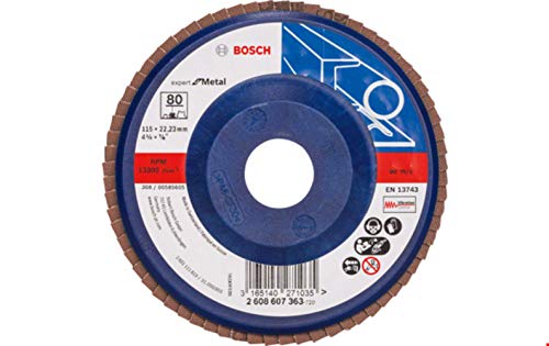 Bosch Accessories 2608607351 (2 608 607 351) - Disco Abrasivo 115 Mm, 22,23 80, U/Min