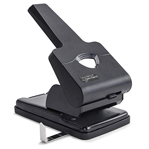 Rapesco 1631 Germ-Savvy Antibatterico Hd865-P Perforatrice Per Alti Spessori A 2 Fori, Nero