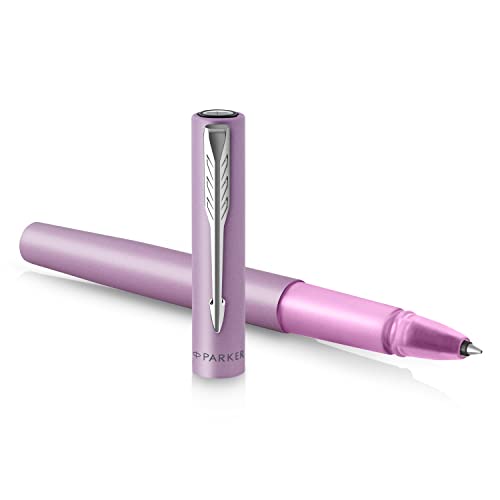 Parker Penna Roller Vector Xl | Laccatura Lillà Metallizzato Su Ottone | Punta Sottile Con Ricarica Di Inchiostro Nero | Confezione Regalo