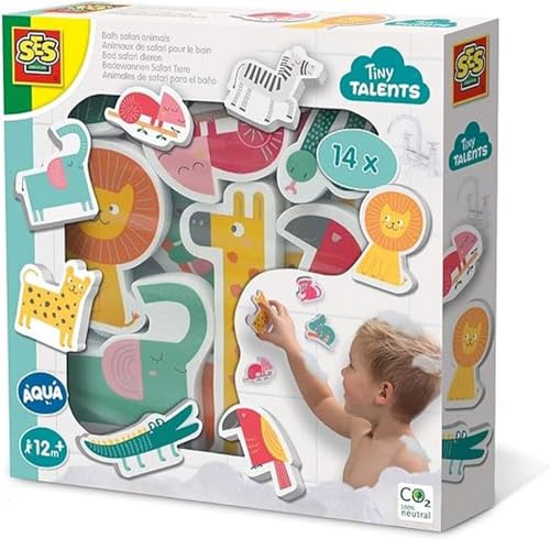 Ses Creative- Animali Safari Da Bagno, Colore Diversi, Small, 13097