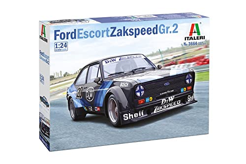 Italeri-3664 Ford Escort Zakspeed Gr.2, Scala 1:24, Model Kit, Modello In Plastica Da Montare, Modellismo, Multicolore, It3664