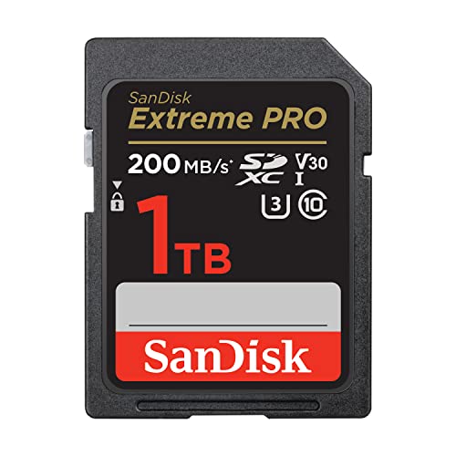 Sandisk 1Tb Extreme Pro, Scheda Sdxc, + Rescuepro Deluxe Fino A 200 Mb/S, Uhs-I Class 10 U3 V30