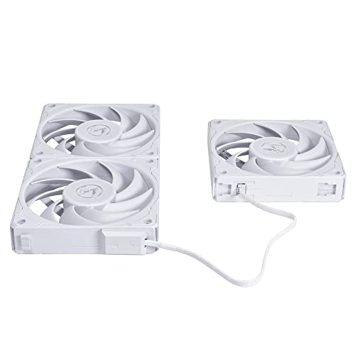 Lian-Li Uni Fan P28 Lüfter, 3Er Pack - 120 Mm, Colore Bianco