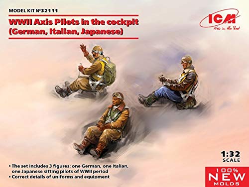 Icm 1:32 - Piloti Dell'Asse Della Seconda Guerra Mondiale Nella Cabina Di Pilotaggio (De, It, Jp)