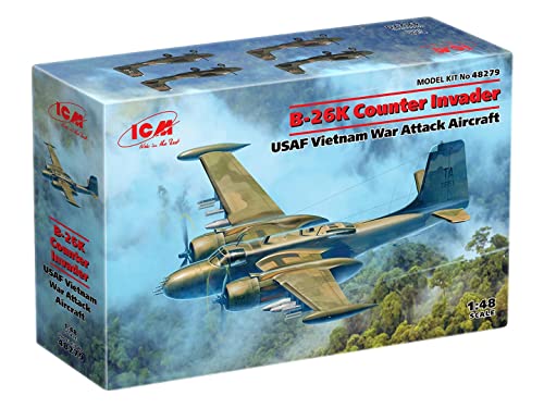 Icm Icm48279 1:48-B-26K Counter Invader, Usaf Vietnam Guerra, Nero