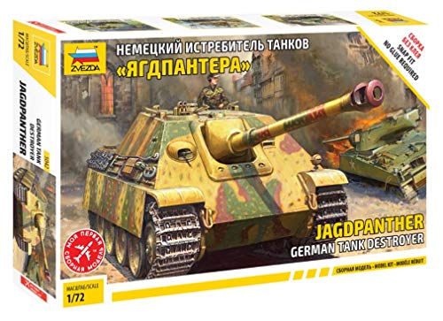 Zvezda 500785042 500785042-1:72 Jagdpanther Sd.Kfz. 173 - Kit Di Montaggio In Plastica Per Principianti Dettagliati, Mimetico