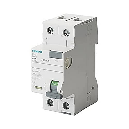 Siemens 5Sv.Class Un Interruttore Differenziale, 2 Poli, 40.A, 30.Ma, 70.Mm