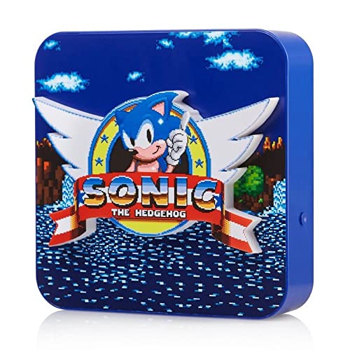 Numskull Sonic The Hedgehog - Lampada Da Parete Per Illuminazione Ambientale, Accessorio Da Gioco Per Camera Da Letto, Casa, Studio, Ufficio, Lavoro,