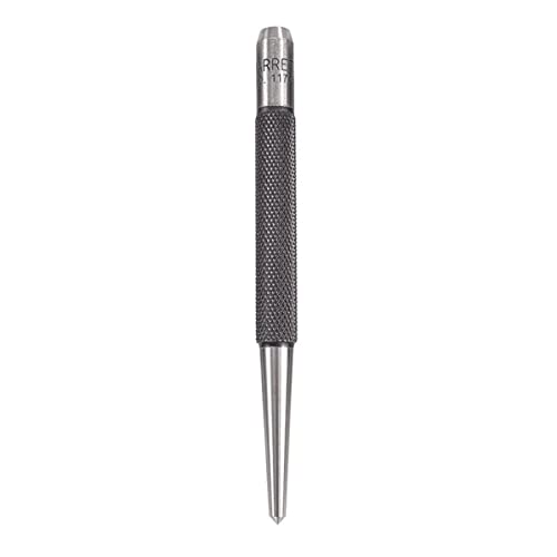Starrett Punzone Centrale 117C Con Gambo Rotondo, Lunghezza 10,2 Cm, Diametro Punta Conica 1/8"