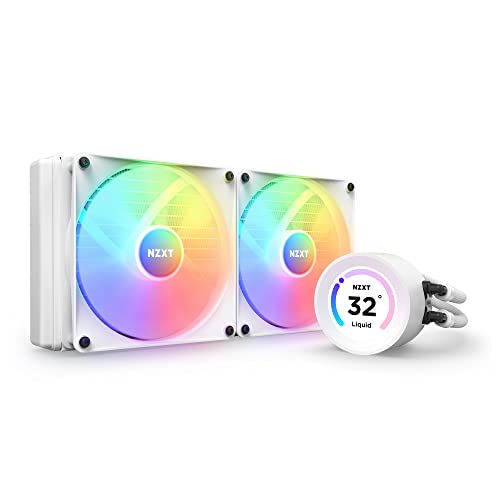 Nzxt Kraken Elite 280 Rgb - Dissipatore A Liquido Aio Per Cpu 280Mm - Display Lcd Grandangolare Personalizzabile Da 2.36" Per Gif - Pompa Ad Alte Pres