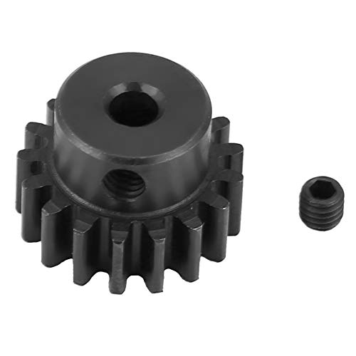 Dilwe Ingranaggio Rc Motore, Steel Pinion 17T 0.8 Module For Himoto E10Mtl/E10Mt/E10Bp 1/10 Car Part(Nero)