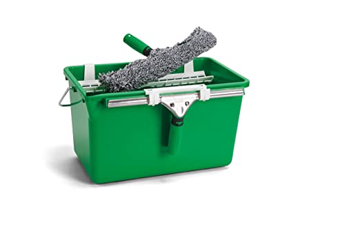 Unger Set Per La Pulizia Delle Finestre (Tergivetro, Manico, Telo In Microfibra, Secchio Da 18 L, Larghezza 35 Cm, Starter Kit Tergivetro) Ak013