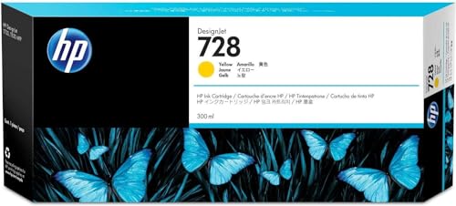 Hp 728 F9K15A, Cartuccia Originale Hp, Compatibile Con Stampanti Hp Designjet Serie T730 E T830 E Con Testina Di Stampa Designjet Hp 729, Giallo