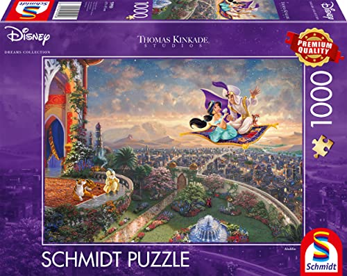 Schmidt Spiele 59950 Thomas Kinkade, Disney, Aladdin, 1000 Piece Puzzle, Multicolore, Esclusivo Amazon