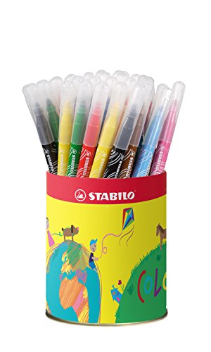 Pennarello - Stabilo Power Max - Punta Xl - Contenitore In Metallo Da 24 - 12 Colori Assortiti