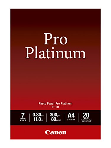 Canon Pt-101 Carta Fotografica Lucida Professionale Formato A4 (20 Fogli)