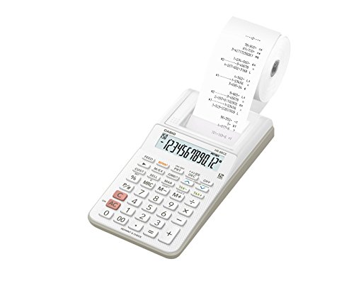 Casio Hr-8Rce-We - Calcolatrice Scrivente Bianca Portatile, Bianco