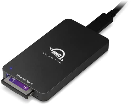 Owc Atlas Fxr - Lettore Di Schede Cfexpress Thunderbolt (Usb-C) + Usb 3.2 (10 Gb/S), Cfexpress Di Tipo B, Ultracompatto E Universalmente Compatibile P