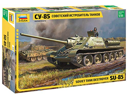 Zvezda Zs3690 Modellino Veicolo Da Guerra In Plastica Da Montare, Su-85 Self Propelled Gun, Scala 1:35, (500783690)