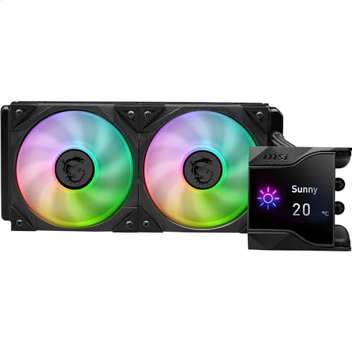 Msi Mpg Coreliquid D240 Cpu Liquid Cooler Da 60 Mm, 2 Ventole Argb Da 120 Mm, Tubazione Anti-Evaporazione, Raffreddamento Gi - Compatibile Con Socket