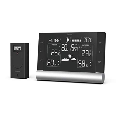 Hama Stazione Meteo Black Line Plus, Nero