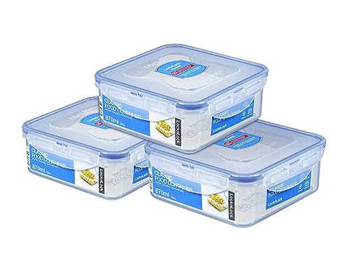 Lock & Lock Hpl823O3 - Contenitore Per Conservare Alimenti Freschi, 3 Pezzi X 870 Ml