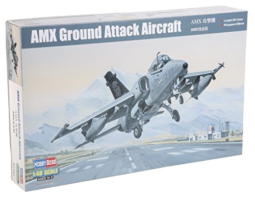 Hobbyboss- Kit Di Modellini In Plastica Amx Ground Attack Aircraft, Colore Bianco, 1:48 Scale, 81741