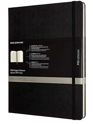 Moleskine Pro Project Planner, Agenda Professionale E Taccuino Per Obiettivi, Agenda Produttività Per Progetti, Copertina Rigida, Formato Extra Large