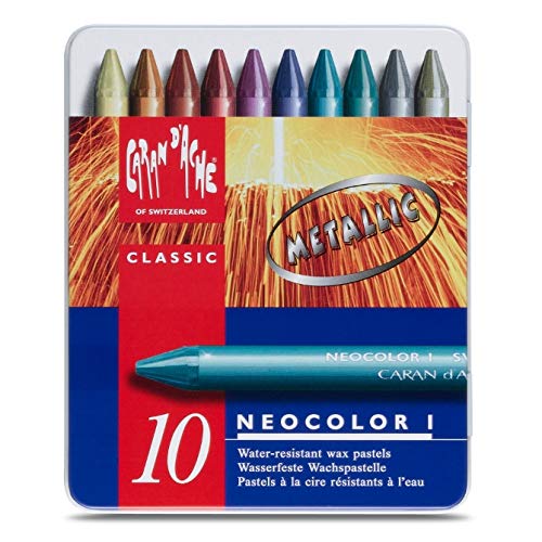 Caran D'Ache Neo Color I Metal 10 Pastelli Color Set 7004-310 (Importato Da Giappone)