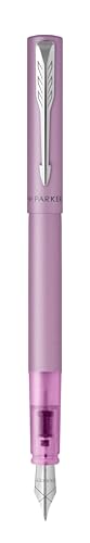 Parker Penna Stilografica Vector Xl | Laccatura Lillà Metallizzato Su Ottone | Pennino Medio Con Ricarica Di Inchiostro Blu | Confezione Regalo