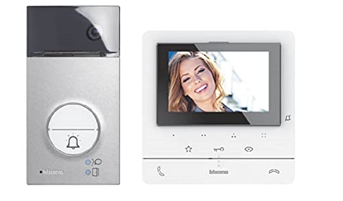 Bticino, Videocitofono Set 2 Fili, Flex One: Classe 100 V16E Con Display Lcd Da 5", Stazione Porta Linea 3000, Telecamera Grandangolare 105°, Illumina
