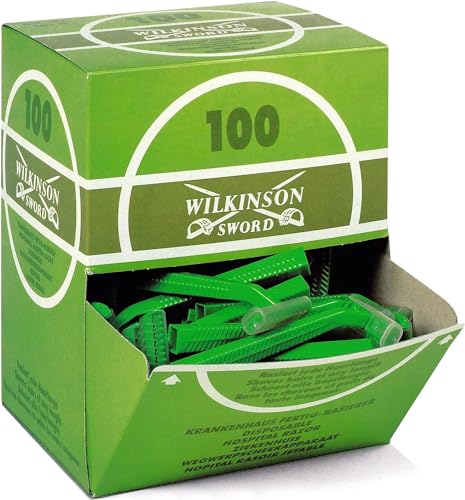 Wilkinson Ospedale, Rasoi Usa E Getta Con Funzione Retractil, Scatola Dispenser, Colore: Verde