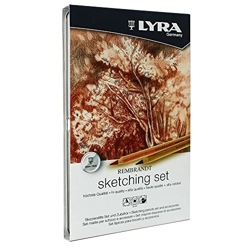 Lyra Rembrandt - Confezione In Metallo Matite Carboncino Sanguigna E Accessori, 1 Unità (Confezione Da 1)
