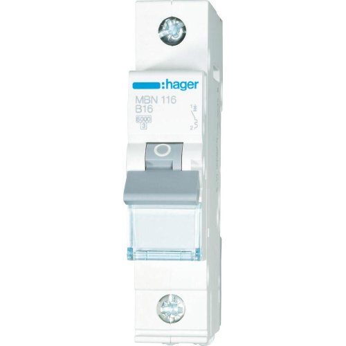 Busch-Jaeger Mbn116 Hager Fusibili Automatici Interruttore Automatico, B16 A, 1 Pole