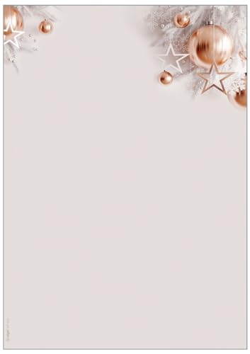 Sigel Dp429 Carta A Tema Natalizio Christmas In Rose Gold, 90 G/M², A4, 100 Fogli