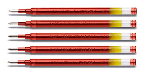 Pilot Penna Gel G2 07, Set Da 5 Pezzi, Rosso