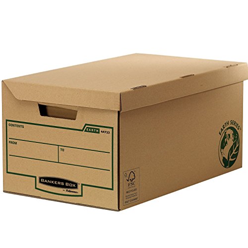 Bankers Box 4470809 Scatole Archivio Con Coperchio Ribaltabile Earth Series, Confezione Da 10 Pezzi