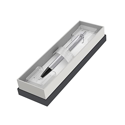 Parker 2150841 - Penna A Sfera Im In Metallo Spazzolato, Misura M, Colore: Nero