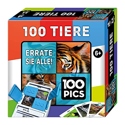100 Pics 20208045 - Gioco A Quiz Con Animali, Gioco Educativo Per Tutta La Famiglia, Brainteaser, Gioco Da Viaggio Per Adulti E Bambini Dai 6 Anni In